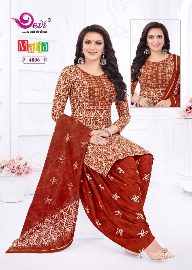 Maria Vol 4 By Devi Neck Work Cotton Patiyala Readymade Dress Orders In India